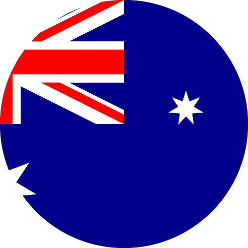 Australia Flag - Round